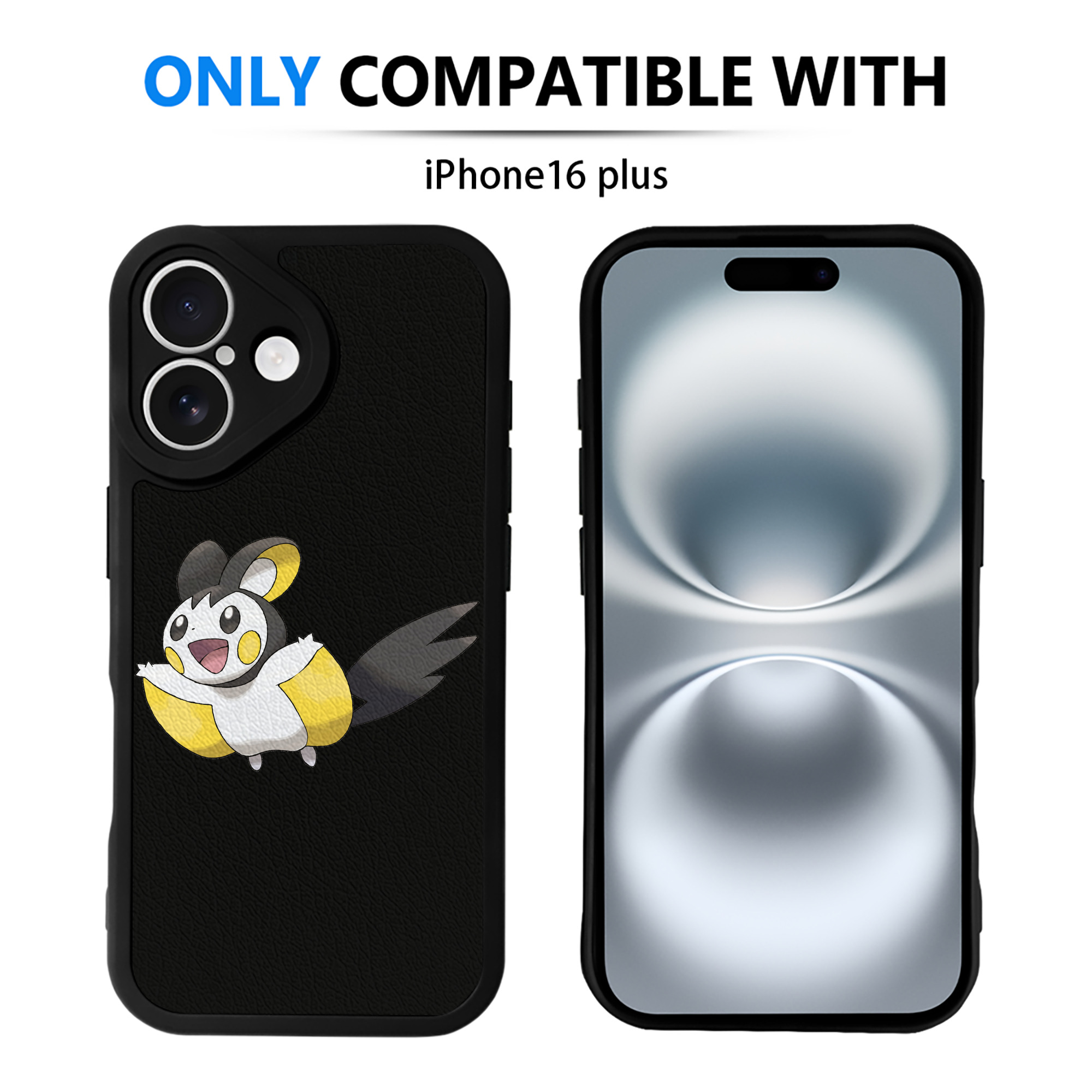 （画像用） ポケットモンスター Pokémon 【iPhone 16シリーズ対応】シリコンスマホケース（レザー調） 材質：シリコン